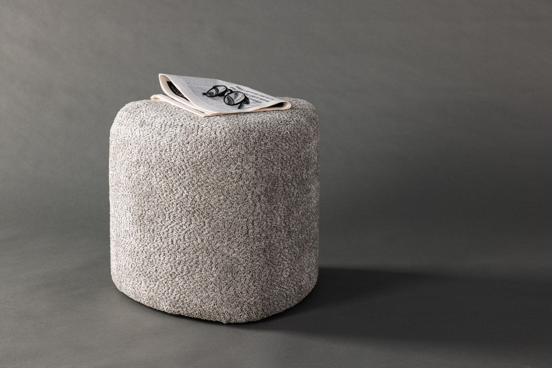 Venture Home Peg Pouf - Grey Boucle