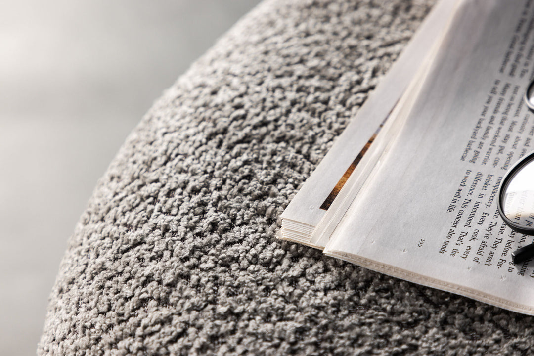 Venture Home Peg Pouf - Grey Boucle