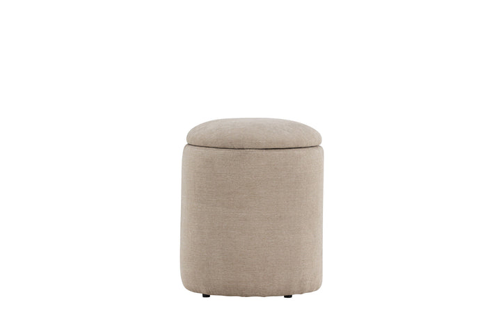 Venture Home Limpen Pouf - Beige Fabric