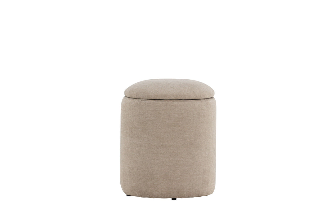 Venture Home Limpen Pouf - Beige Fabric