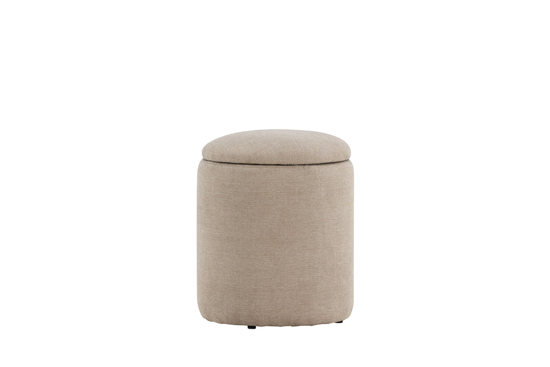 Venture Home Limpen Pouf - Beige Fabric