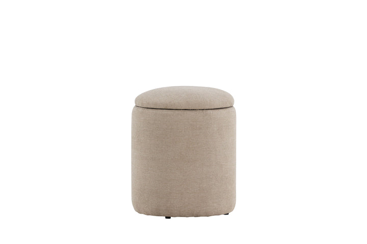 Venture Home Limpen Pouf - Beige Fabric