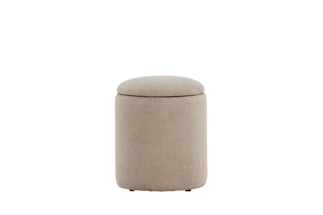 Venture Home Limpen Pouf - Beige Fabric