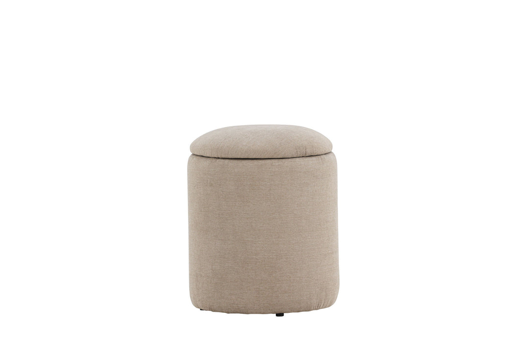 Venture Home Limpen Pouf - Beige Fabric
