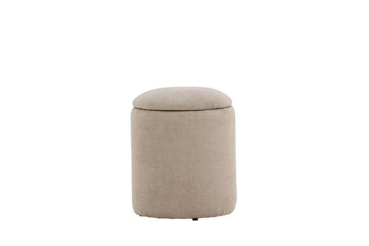 Venture Home Limpen Pouf - Beige Fabric