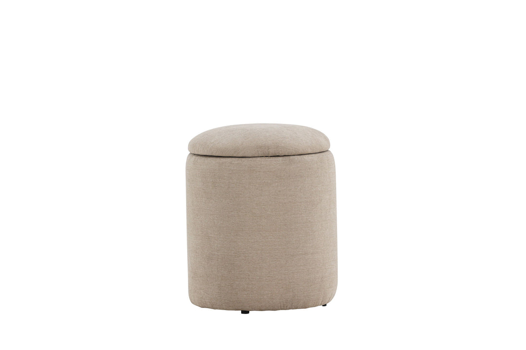 Venture Home Limpen Pouf - Beige Fabric