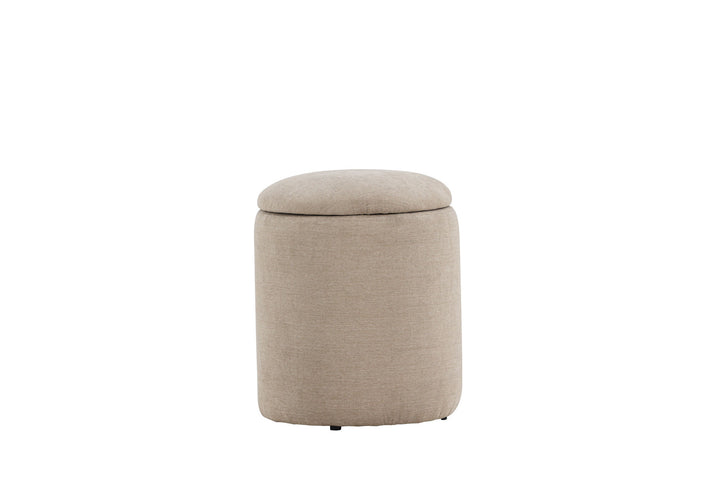 Venture Home Limpen Pouf - Beige Fabric