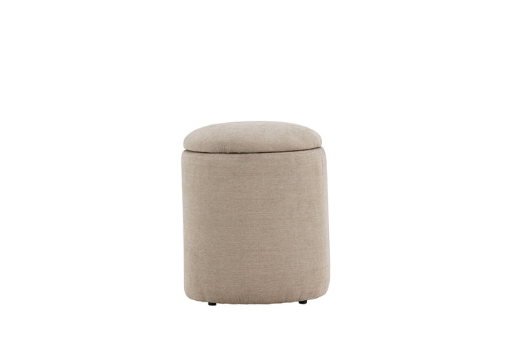 Venture Home Limpen Pouf - Beige Fabric