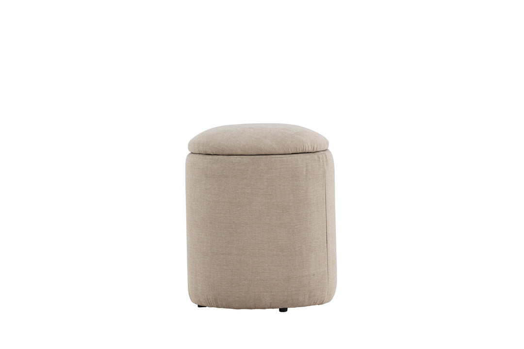 Venture Home Limpen Pouf - Beige Fabric