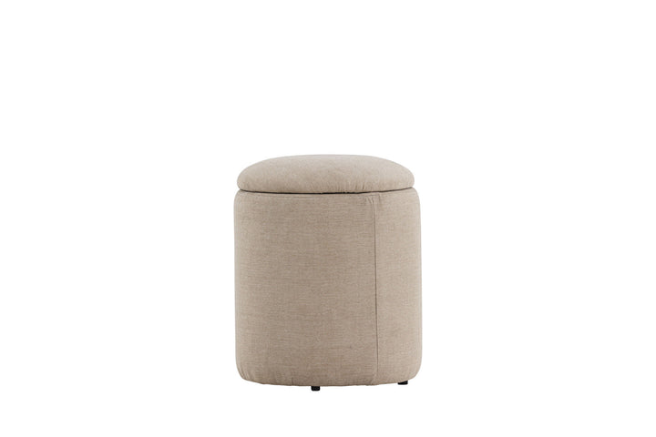 Venture Home Limpen Pouf - Beige Fabric