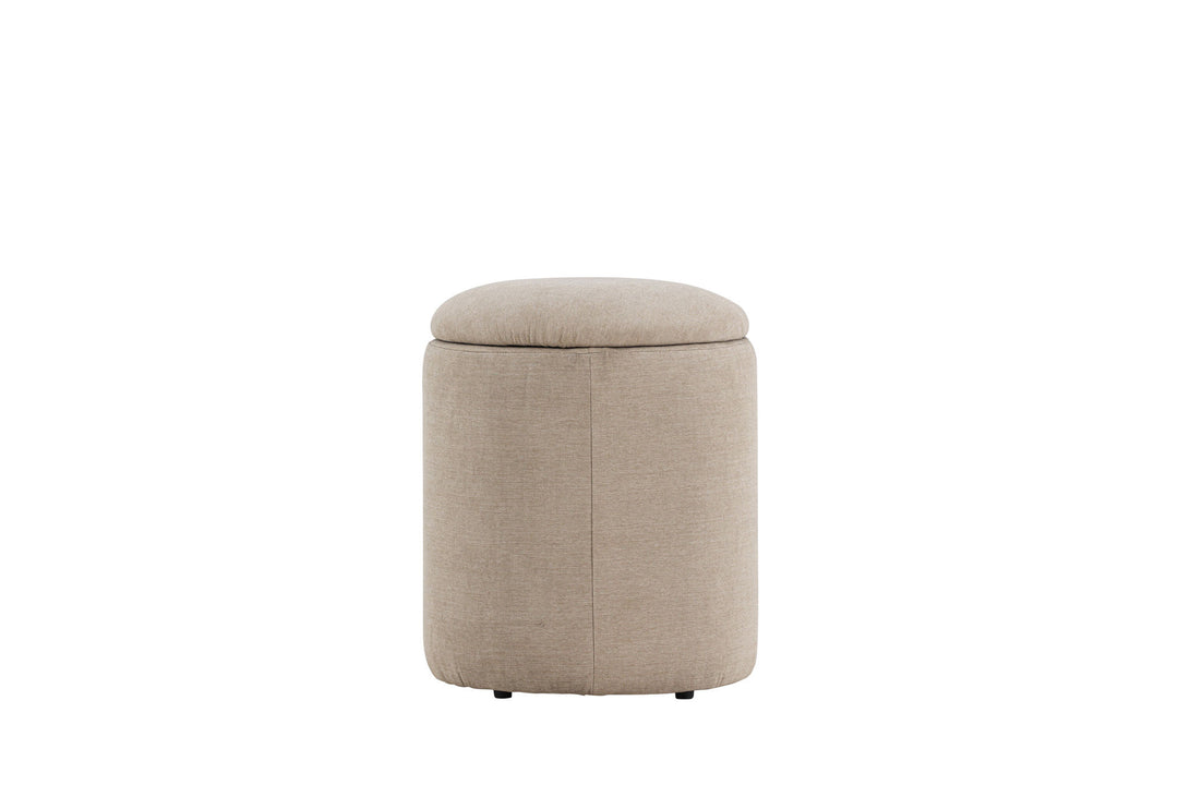 Venture Home Limpen Pouf - Beige Fabric