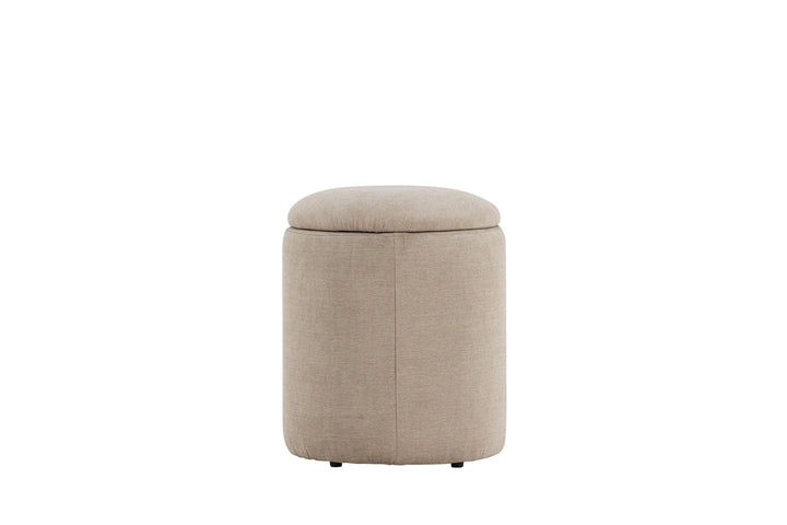 Venture Home Limpen Pouf - Beige Fabric