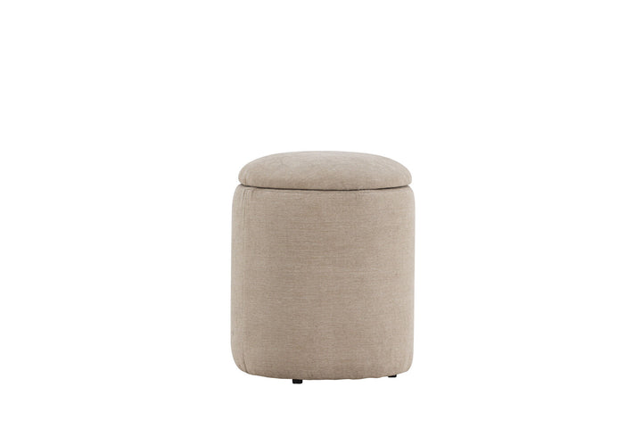 Venture Home Limpen Pouf - Beige Fabric