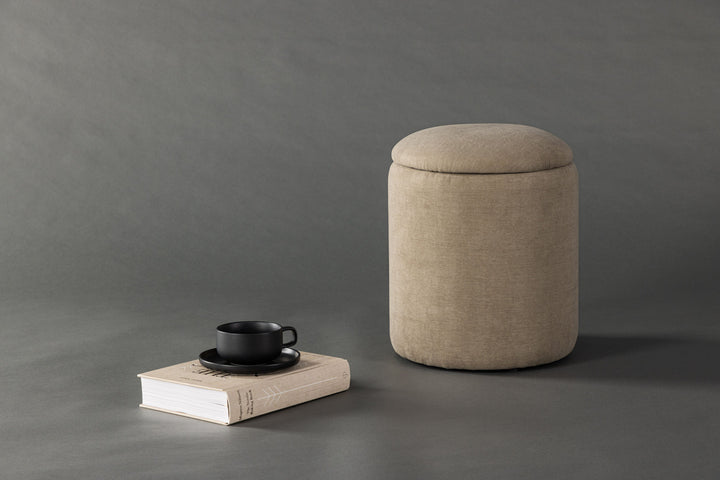 Venture Home Limpen Pouf - Beige Fabric