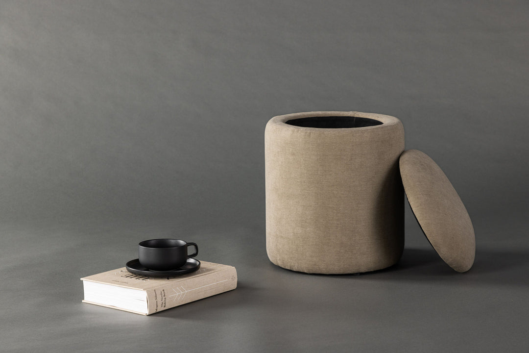 Venture Home Limpen Pouf - Beige Fabric