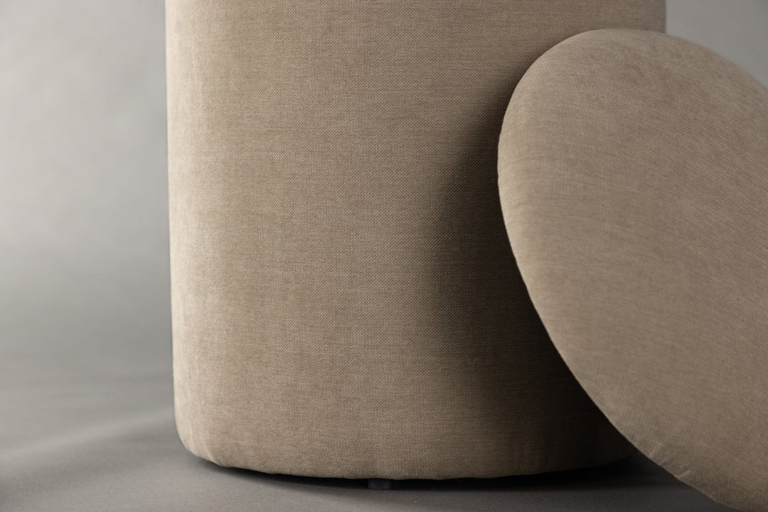 Venture Home Limpen Pouf - Beige Fabric