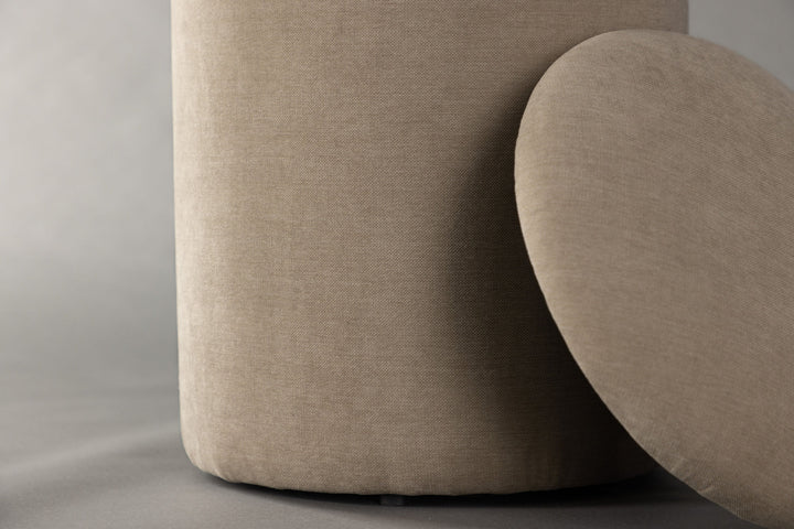 Venture Home Limpen Pouf - Beige Fabric