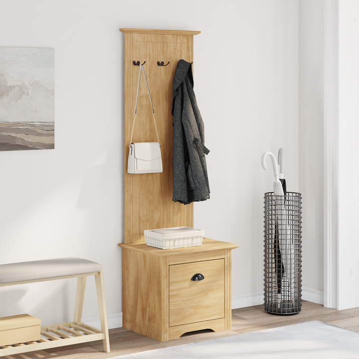Gangskab BODO Honningbrun 50 x 40 x 156,7 cm Massivt fyrretræ