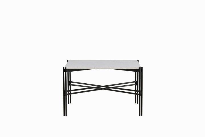 Venture Home Razzia Sofa Table 75*75*48 White Terazzo / Black