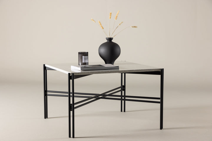 Venture Home Razzia Sofa Table 75*75*48 White Terazzo / Black