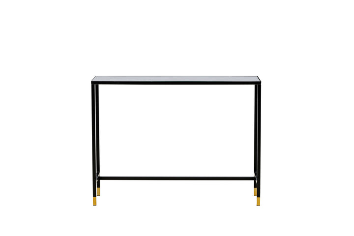 Venture Home Dipp Side Table with Shelf 100*30*75 - Black / Brass