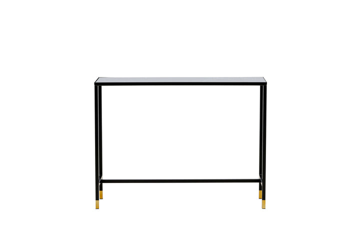 Venture Home Dipp Side Table with Shelf 100*30*75 - Black / Brass