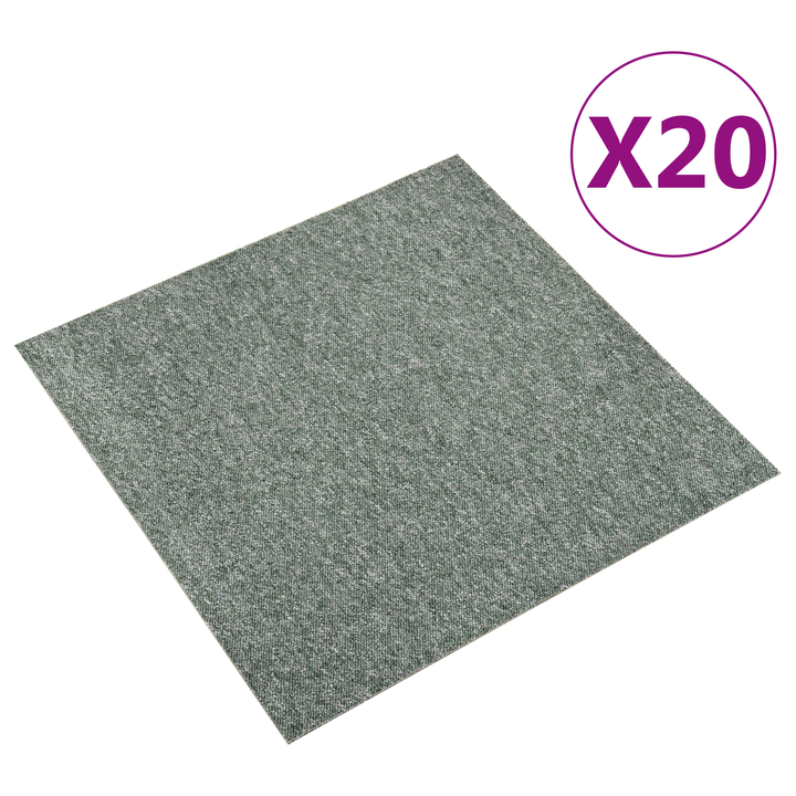 Tæppe 20 pcs Grøn 50 x 50 cm 100% Polypropylen