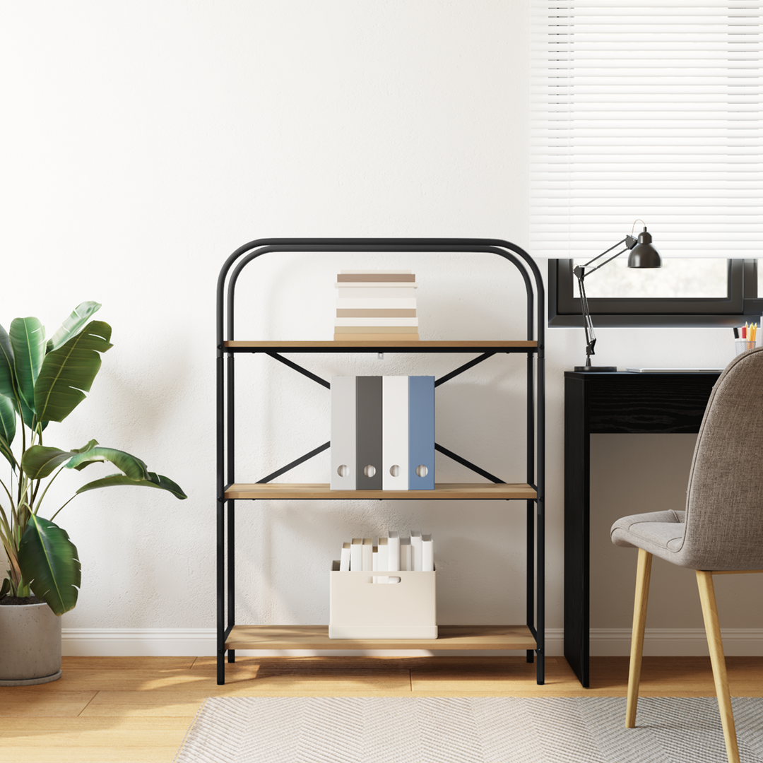 Bogreol Artisan Egetræ 80 x 30 x 109 cm Konstrueret træ