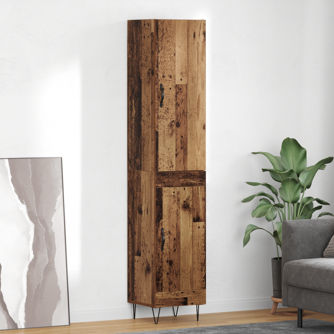 Highboard Gammelt træ 34,5 x 34 x 90 cm Konstrueret træ