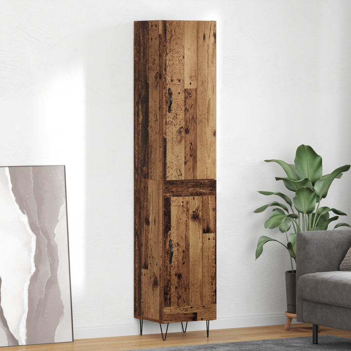 Highboard Gammelt træ 34,5 x 34 x 90 cm Konstrueret træ
