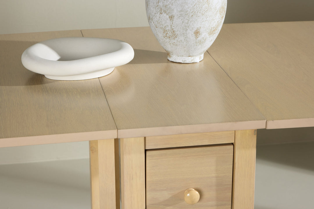 Venture Home Edward Drop Leaf Table 150x80 cm - Whitewash  /