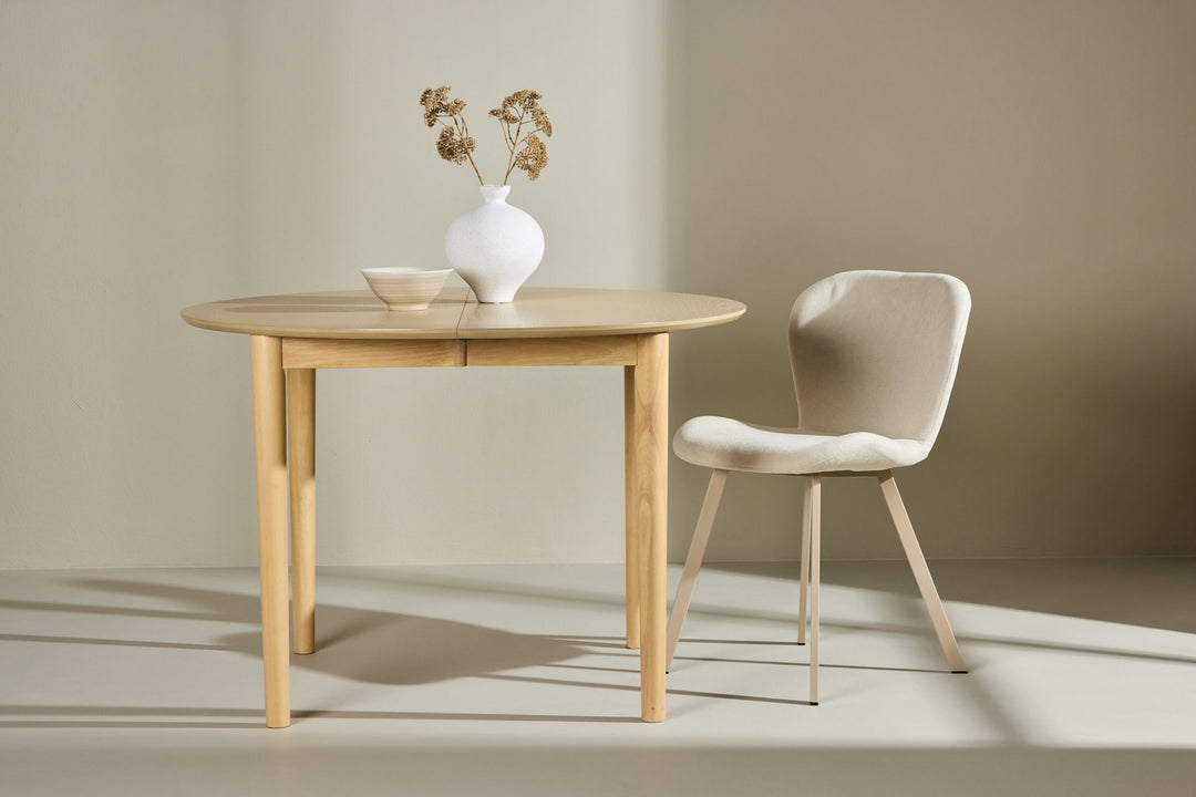 Venture Home Gilda Dining Table ø110 (+40cm) - Whitewash /