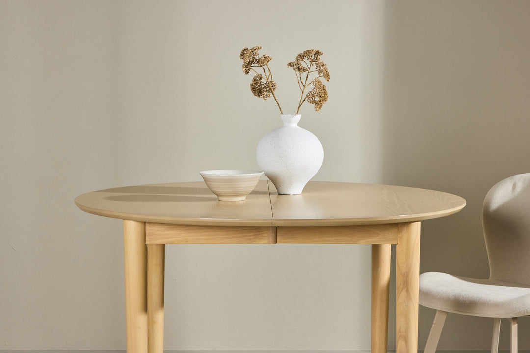 Venture Home Gilda Dining Table ø110 (+40cm) - Whitewash /