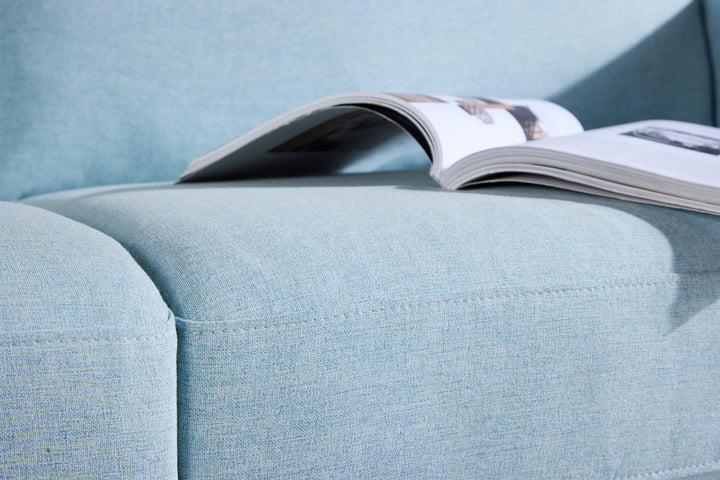 Venture Home Sky 3-Seat Sofa - Whitewash / Baby Blue