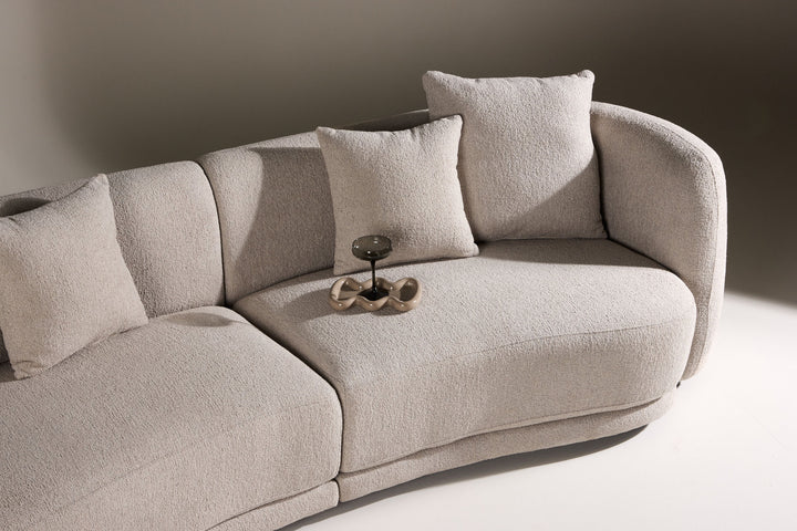 Venture Home Cielo 3-seat Sofa - Beige Boucle