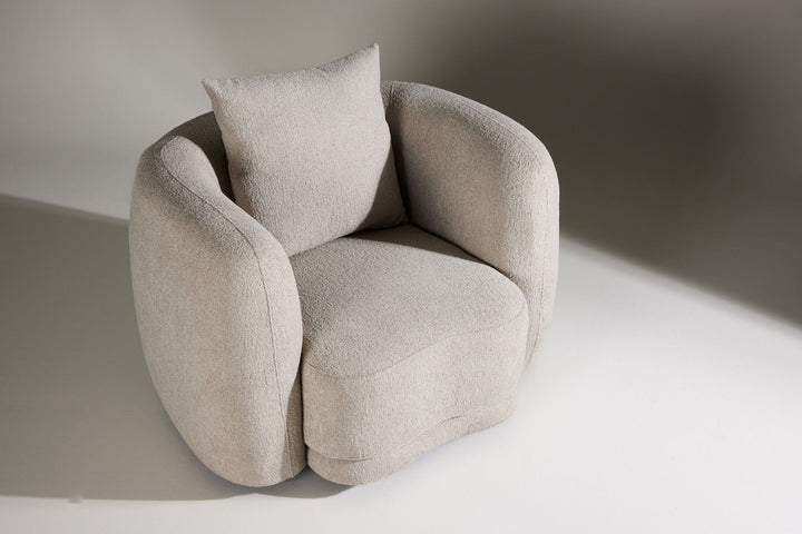 Venture Home Cielo 1-Seat Sofa - Beige Boucle