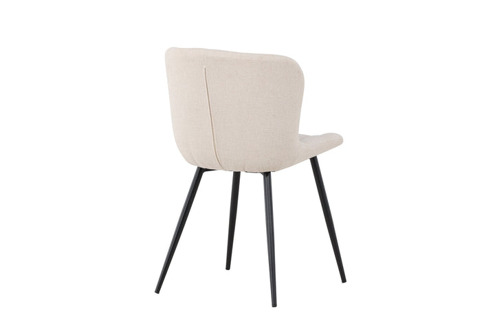 Venture Home Lily Dining Chair 2-pack - Black/ Beige