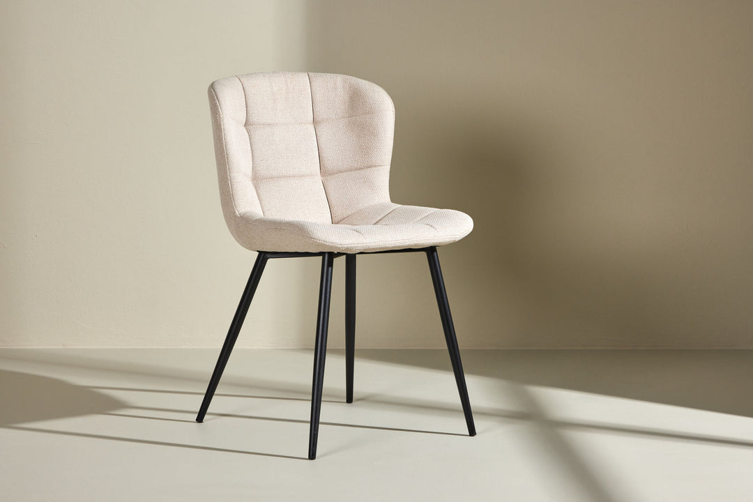 Venture Home Lily Dining Chair 2-pack - Black/ Beige