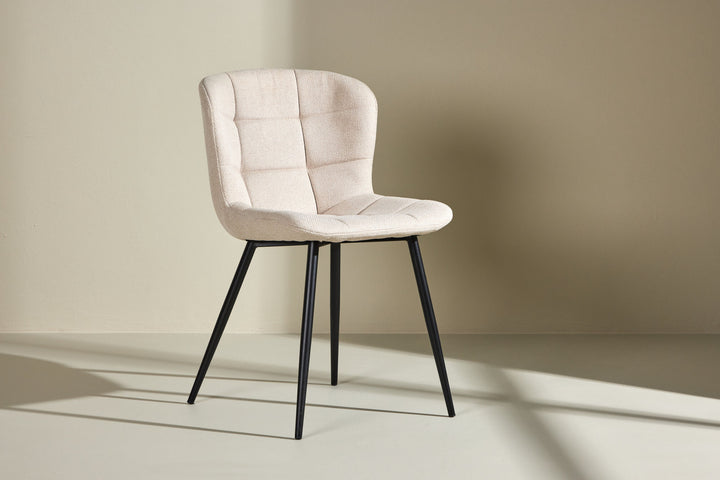 Venture Home Lily Dining Chair 2-pack - Black/ Beige