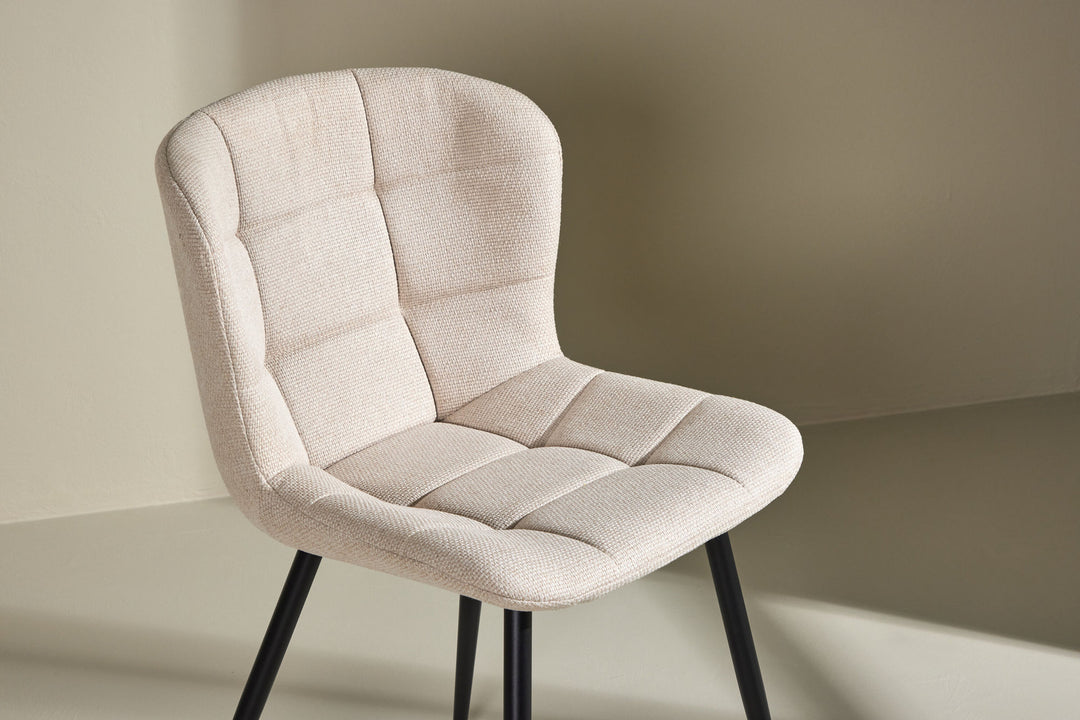 Venture Home Lily Dining Chair 2-pack - Black/ Beige