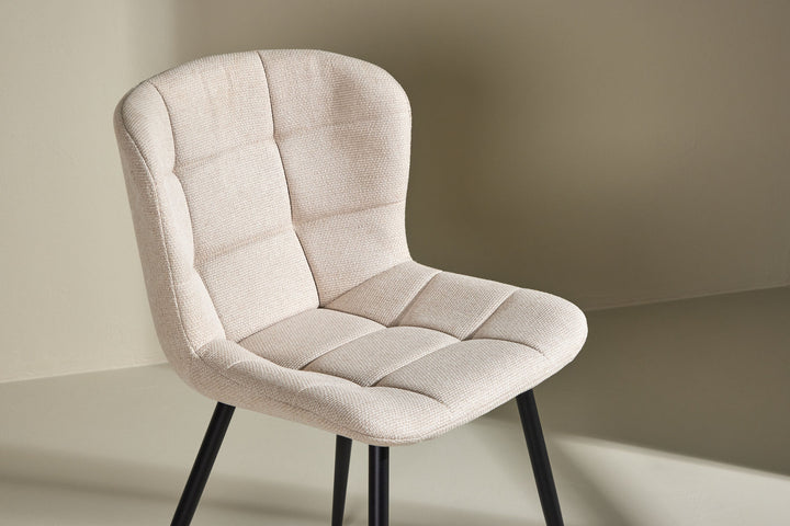 Venture Home Lily Dining Chair 2-pack - Black/ Beige