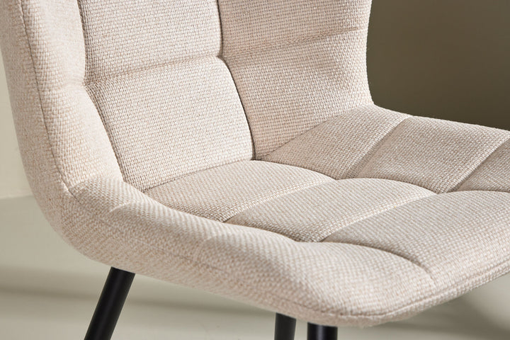 Venture Home Lily Dining Chair 2-pack - Black/ Beige