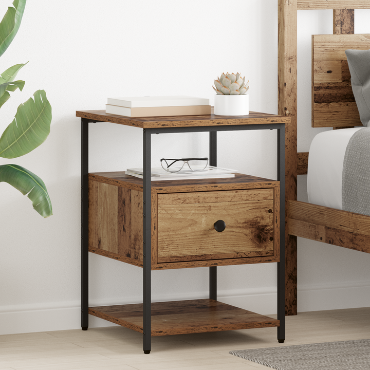 Natskab 2 pcs Gammelt træ 40 x 42 x 56 cm Konstrueret træ