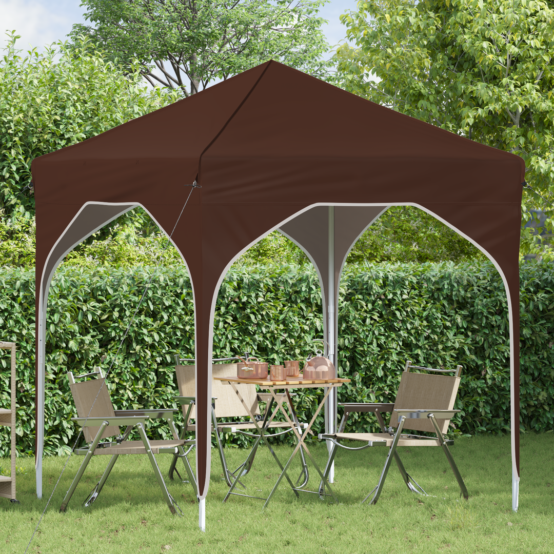 Pop-up Festtelt 194 x 194 x 245 cm Brun