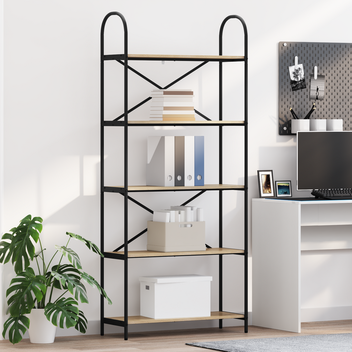 Bogreol Sonoma eg 80 x 30 x 183 cm Konstrueret træ