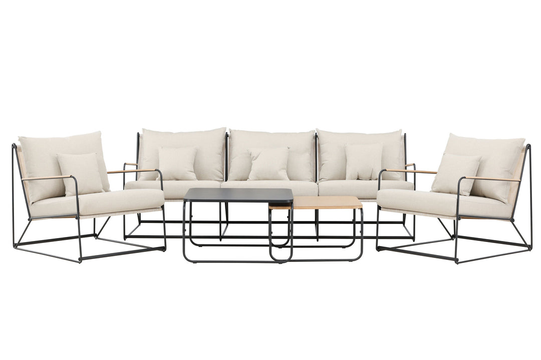 Venture Home Palazzo Sofa Set - Black / Beige
