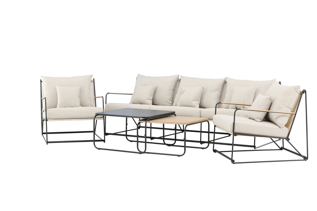 Venture Home Palazzo Sofa Set - Black / Beige