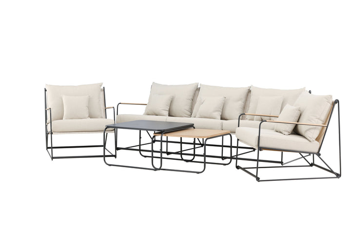Venture Home Palazzo Sofa Set - Black / Beige