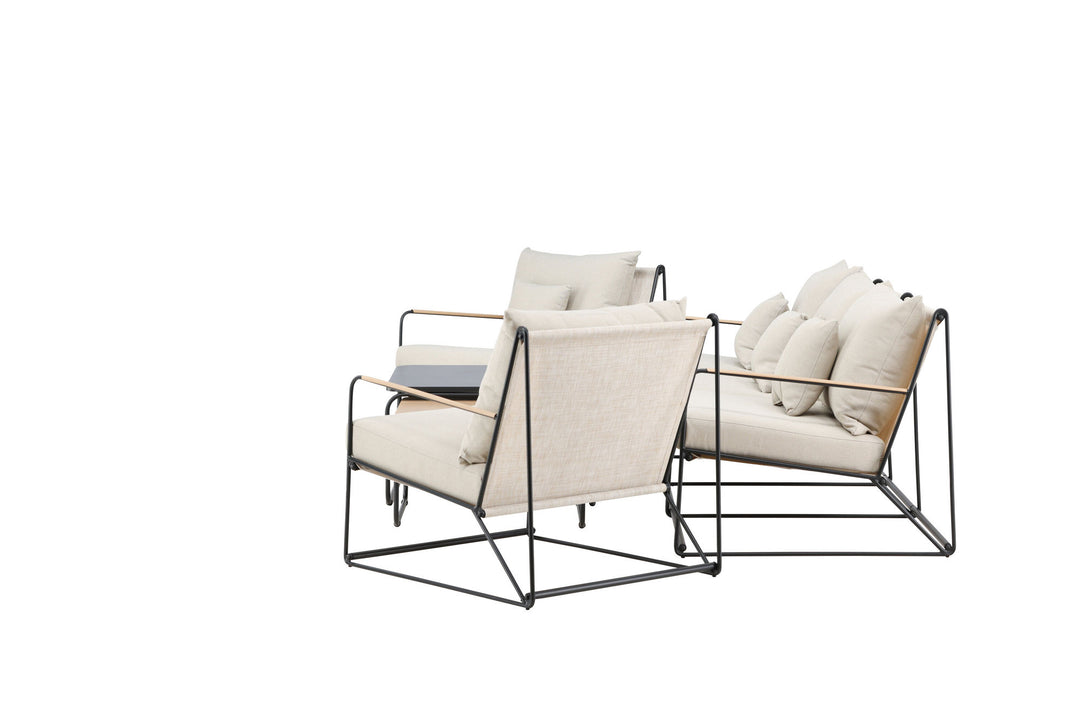 Venture Home Palazzo Sofa Set - Black / Beige