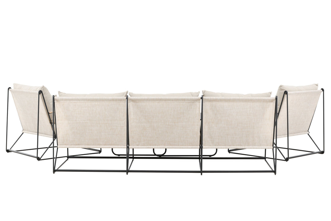 Venture Home Palazzo Sofa Set - Black / Beige